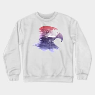 Eagle Superimposed Watercolor Crewneck Sweatshirt